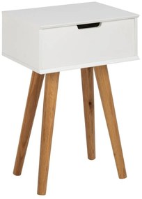 Mitra fehér éjjeliszekrény - Actona