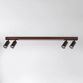 BRILAGI - LED spotlámpa SELE 4xGU10/30W/230V + LED/25W fekete/tölgy dekor