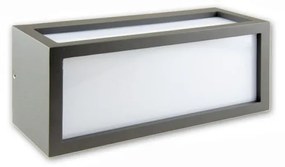 Kültéri falra szerelhető lámpa BOX-2 E27 foglalat, sötétszürke