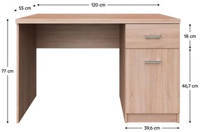 PC asztal Topta Typ 36 1D1S120 (szonoma tölgy). 1075471
