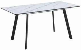 Bari kihúzható asztal fehér márvány 120-160 cm