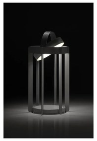 Világosszürke USB kültéri LED lámpás (magasság 30 cm) Firefly – Zone