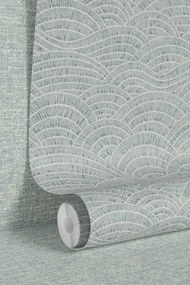 Esselle Home Elemental Dalty drapp-kék hullámos texturált vlies tapéta – 100626EH