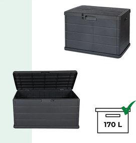 BETA tárolódoboz, 170L, 78x55x52cm, antracit I.P.A.E-Progarden