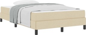 vidaXL Boxrugós ágy matracmal Krém 120 x 200 cm szövet