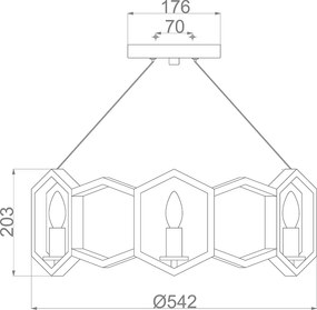 Hinkley modern függeszték moxie arany elshk-moxie6-p-ssg