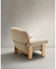 Bézs zsenília fotel Nema – Kave Home