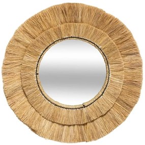 Atmosphera ALBA falitükör, 57 cm átmérő, rafia kivitel