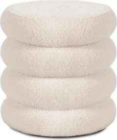 ROSSA kárpitozott puff krém színben – elegáns ülőpuff nappaliba