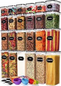 Ételtároló Edények Nagy Konyhai Rendszerező Szett 24 Db-os