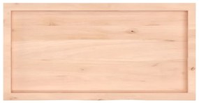 kezeletlen tömör tölgyfa fali polc 100x50x(2-4) cm