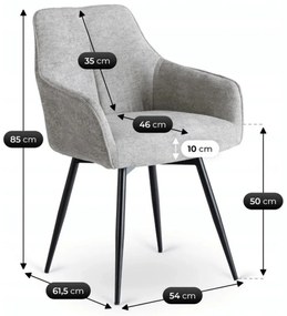 Krzesło PALMA Szare