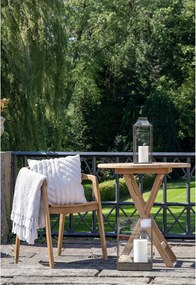 Manali dekorációs lámpás, fém/üveg, antik réz színű