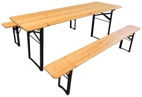 197x60 cm-es sörpad garnitúra – Kerti asztal padokkal 8 fő részére - 197cm x 60cm -