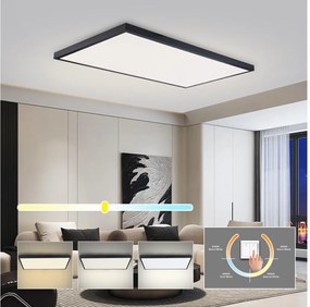 Brilagi -LED Fürdőszobai mennyezeti lámpatest FRAME LED/96W/230V 120x60 cm IP44 fekete