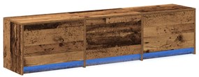TV Szekrény LED Régi Fa 162.5x34x40 cm Műszaki Fa