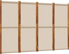 vidaXL 4 paneles tópszínű térelválasztó 280 x 180 cm
