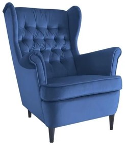 Herry Velvet fotel, kék / fekete