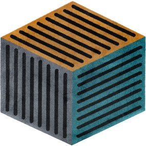 Sötét kocka speciális formájú szennyfogó szőnyeg
