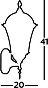 Kültéri Fali Lámpa Barna CAPRI SEARCHLIGHT 1565