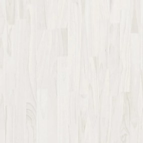 háromszintes fehér tömör fenyőfa könyvszekrény 100x30x105 cm