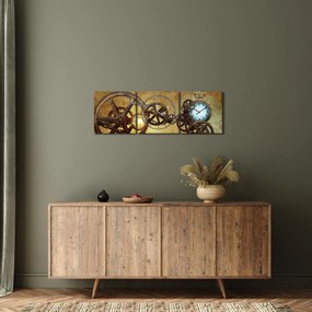 Kép a történelmi óramozgásokról (órával) (90x30 cm)