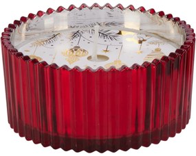 Karácsonyi gyertya üvegben, piros, 150 g, 10 x 5cm