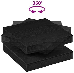 fekete dohányzóasztal 360 fokban forgatható 70x70x34,5 cm