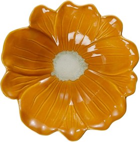 SUNFLOWER kerámia dekor tál 20 cm , sárga