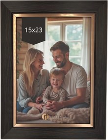 Fotókeret portré tanúsítvány 15x23 cm barna elegáns
