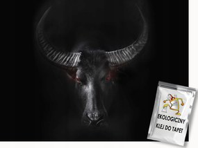 Fotótapéta Flizelina Állatok Bika Fekete Modern Agancs 200x140 ragasztó