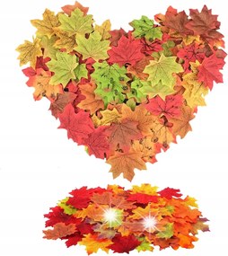 Mesterséges Levelek Őszi Juhar Levél Szett Színes Dekoráció Nagy 500DB