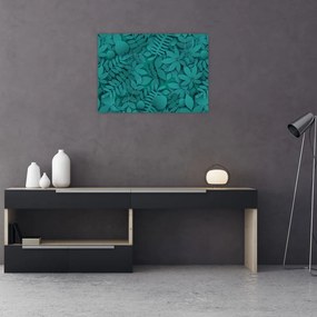 A levelek képe (üvegen) (70x50 cm)