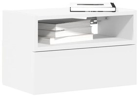 fehér falra szerelhető éjjeliszekrény 45 x 26 x 28,5 cm