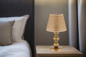 Fém éjjeli lámpa, teve-arany, 20 cm – TR390FLH2697