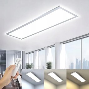 Led mennyezeti lámpa 100x25 cm 36W fényerőszabályozható távirányítóval 3000K-6000K