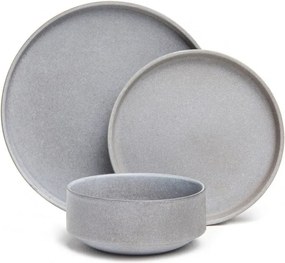 Malia 18 db-os szürke agyagkerámia étkészlet - Bonami selection