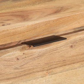 természetes szélű tömör akácfa tálalóasztal 100 x 35 x 76 cm