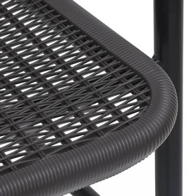 2 db műanyag rattan és acél kerti szék 110 kg