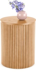 Tamis kerek dohányzóasztal 40 cm - natúr