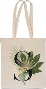 Öko Táska Pamut ekrü S Betűvel monogram Sylvia Sara TT_371_e