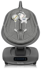 Lionelo - BLOSSOM zenélő babahinta betonszürke + távirányítóval
