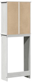 WC Szekrény polcokkal VIGO Fehér 60 x 27 x 161 cm Tömör fenyőfa