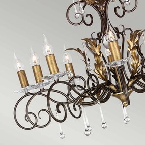Elstead Lighting AMARILLI AML10-BRONZE Csillár 10x60W/E14