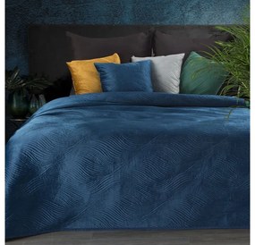 Ria5 bársony ágytakaró Gránátkék 170x210 cm