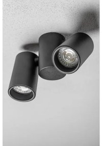 Lámpa Mennyezeti lámpatest LUPO, aluminium, 17.5x5.6x11.5, IP20, 2*GU10, max. 50W, kör, fekete