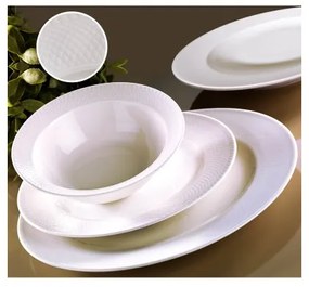 18 darabos fehér porcelán étkészlet