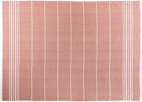 Terrakotta színű pamut takaró 150x200 cm Solene – Tiseco Home Studio