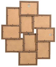 világosbarna MDF kollázs képkeret 10 db 10 x 15 cm-es képhez