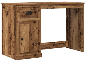 Íróasztal tárolóval Régi fa 50x115x75 cm Mérnöki fa